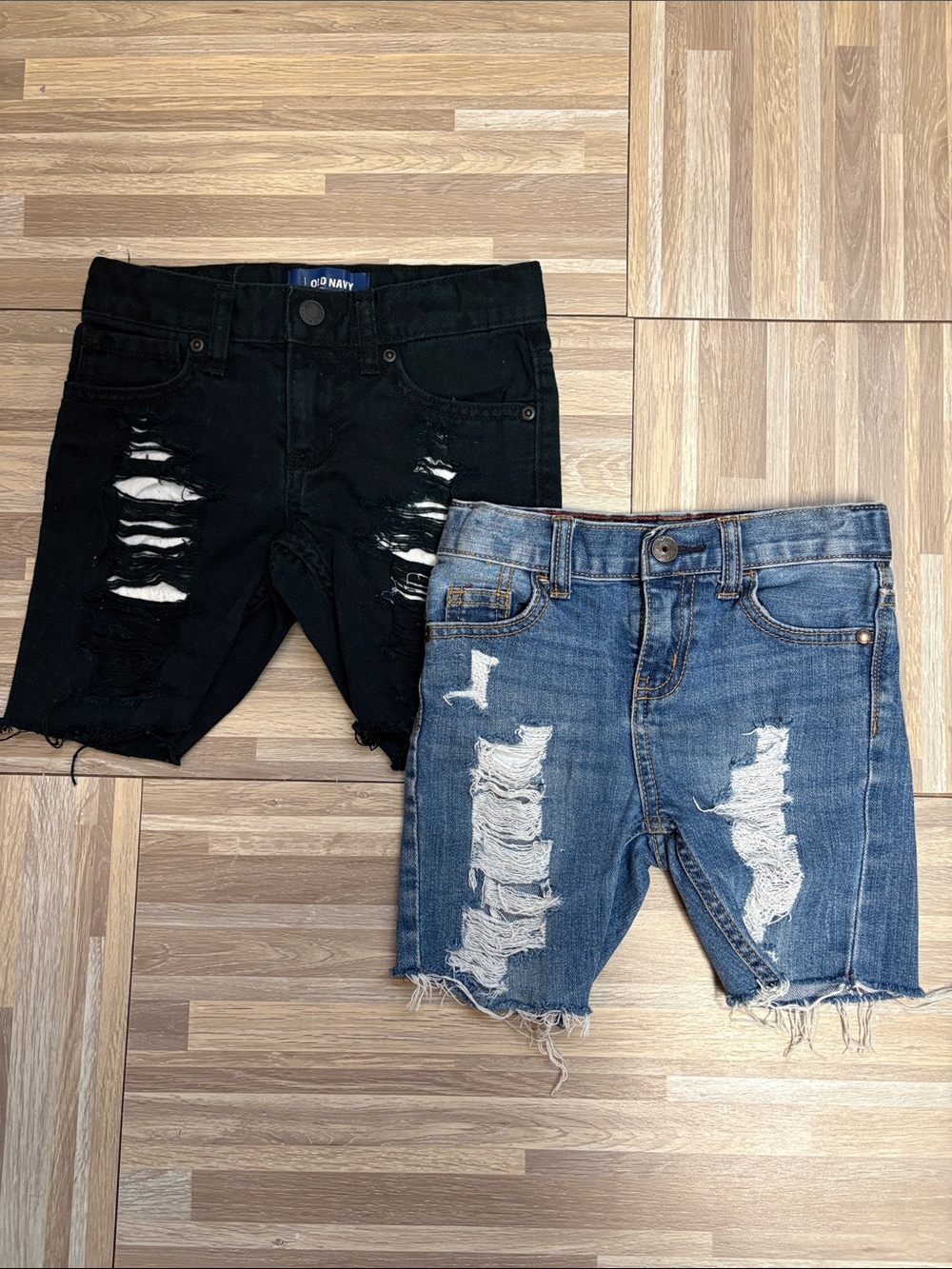 Custom distressed shorts